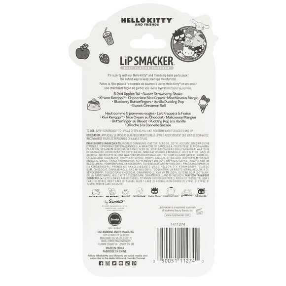 NEW Lip Smacker Sanrio Hello Kitty 8-Piece Flavored Lip Balm My Melody Little Tw - Picture 11 of 14